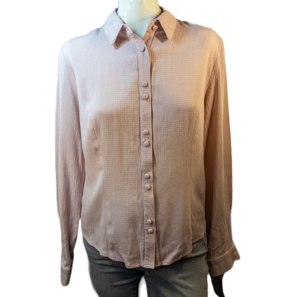 New Frontier Womens Size Small Pink Shirt Button Up Western Collared Brand New - Picture 1 of 12
